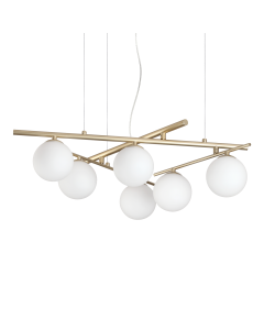 Κρεμαστό Φωτιστικό ATLAS SP6 Χρυσό Ideal Lux 365121