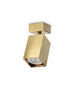 Απλίκα DYNAMITE AP1 SQUARE Ορείχαλκος Ideal Lux 371214