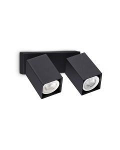 Απλίκα DYNAMITE AP2 SQUARE Μαύρο Ideal Lux 371238