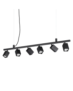 Κρεμαστό Φωτιστικό DYNAMITE SP6 SQUARE Μαύρο Ideal Lux 371412