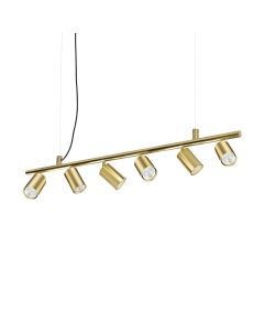 Κρεμαστό Φωτιστικό DYNAMITE SP6 ROUND Ορείχαλκος Ideal Lux 244648