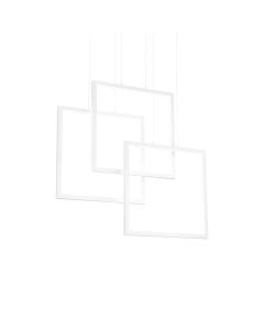 Κρεμαστό Φωτιστικό Πλαίσιο SP QUADRATO Λευκό 3000K Ideal Lux 253596