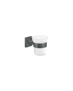 Sanco Iconic Glass Holder Ανθρακί ανάγλυφο 26701-Μ118