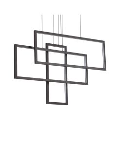 Κρεμαστό Φωτιστικό Πλαίσιο SP RETTANGOLO Μαύρο 3000K Ideal Lux 269382