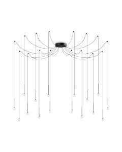 Κρεμαστό Φωτιστικό LUCCIOLA SP16 Μαύρο Ideal Lux 284002