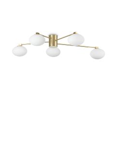 Φωτιστικό Οροφής HERMES PL5 D90 Ορείχαλκος Ideal Lux 288277