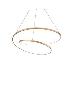 Κρεμαστό Φωτιστικό OZ SP D080 DALI Ορείχαλκος 3000K Ideal Lux 304595