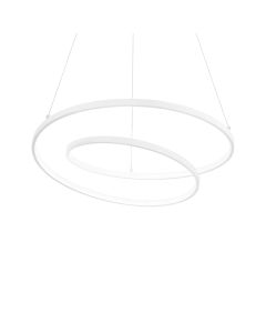 Κρεμαστό Φωτιστικό OZ SP D080 ON-OFF Λευκό 4000K Ideal Lux 342436