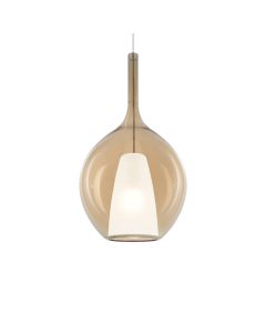 Κρεμαστό Φωτιστικό KALIQUE-2 SP1 D28 AMBRA Ideal Lux 359632