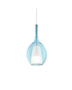 Κρεμαστό Φωτιστικό KALIQUE-2 SP1 D18 AZZURRO Ideal Lux 360041