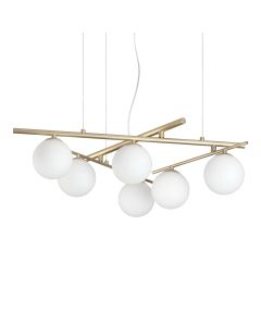 Κρεμαστό Φωτιστικό ATLAS SP6 Χρυσό Ideal Lux 365121