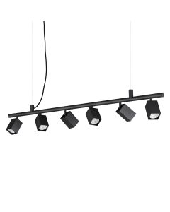 Κρεμαστό Φωτιστικό DYNAMITE SP6 SQUARE Μαύρο Ideal Lux 371412