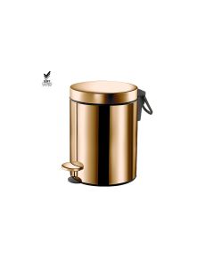 Sanco Waste Bins Χαρτοδοχείο 5 lt Soft Close (AISI 304) PVD θερμό μπρονζέ γυαλιστερό 90605-PVD-01PL