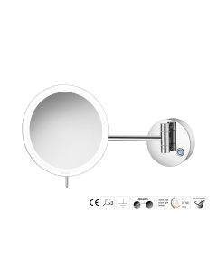 Sanco LED Cosmetic mirrors Μεγεθυντικός καθρέπτης x3 με LED Χρώμιο MRLED-705-Α03