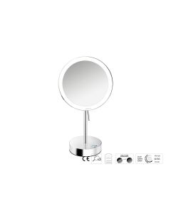 Sanco LED Cosmetic mirrors LED Επικαθήμενος Καθρέπτης μεγεθυντικός x3 Χρώμιο MRLED-903-Α03