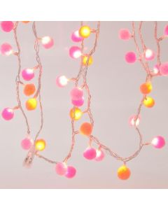 ΣΕΙΡΑ, 100 LED 3mm, ΛΕΥΚΕΣ & ΡΟΖ ΥΦΑΣΜΑΤΙΝΕΣ ΜΠΑΛΕΣ Φ2cm, 4.5V ΜΕΤΑΣΧΗΜΑΤΙΣΤΗ, 4 ΕΠΕΚΤΑΣΕΙΣ ΕΩΣ 3 ΣΕΤ, ΔΙΑΦΑΝΟ PVC ΚΑΛΩΔΙΟ, ΘΕΡΜΟ ΛΕΥΚΟ LED ΑΝΑ 5cm, ΠΡΟΕΚΤΑΣΗ ΠΑΡΟΧΗΣ 3m, IP44 Eurolamp 600-11289