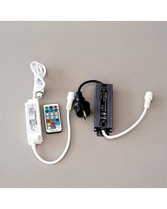 24V ΜΕΤΑΣΧΗΜΑΤΙΣΤΗΣ, ME SYNCHRONOUS RGBW LED CONTROLLER & ΤΗΛΕΧΕΙΡΙΣΤΗΡΙΟ, ΠΡΟΕΚΤΑΣΗ ΠΑΡΟΧΗΣ 3m, IP65 Eurolamp 600-11921