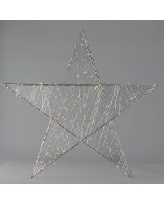 ΑΣΤΕΡΙ ΦΩΤΙΖΟΜΕΝΟ 78cm, 240 LED, ΜΕΤΑΣΧΗΜΑΤΙΣΤΗ, TIMER, ΑΣΗΜΙ ΜΕΤΑΛΛΙΚΟΣ ΣΚΕΛΕΤΟΣ, ΑΣΗΜΙ ΧΑΛΚΙΝΟ ΚΑΛΩΔΙΟ, ΘΕΡΜΟ ΛΕΥΚΟ LED, ΠΡΟΕΚΤΑΣΗ ΠΑΡΟΧΗΣ 5m, IP44 Eurolamp 600-22461