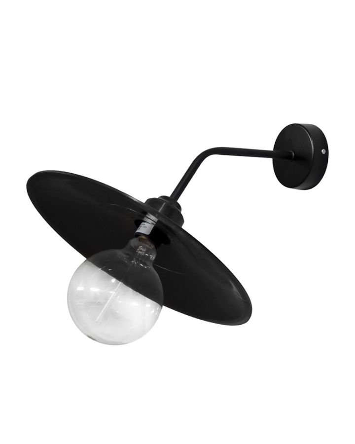 Φωτιστικό επιτοίχιο AS-180AP 1L BLACK Heronia 31-0978