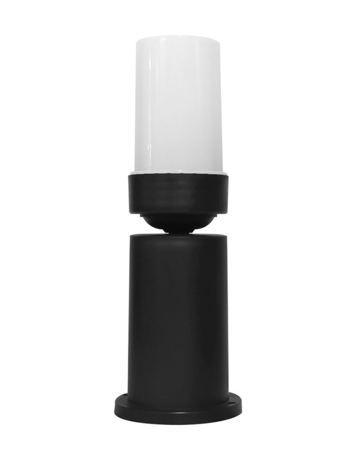 Εδάφους μοντέρνο κυλινδρικό πλαστικό D-271 BLACK H35cm Heronia 32-0093