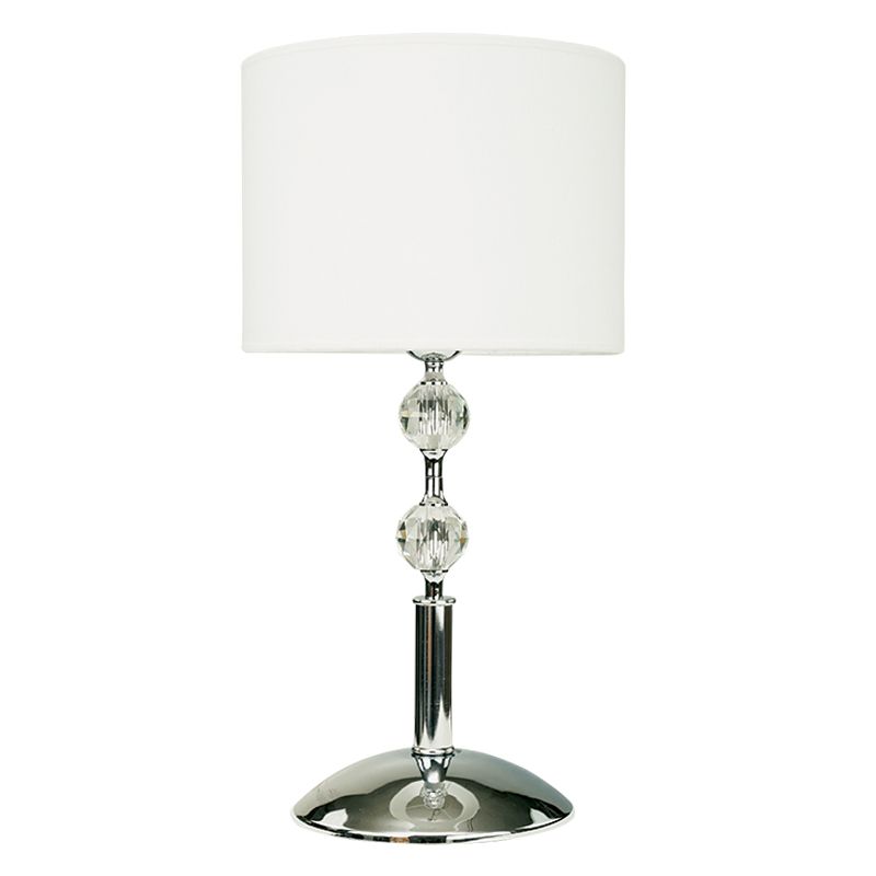 InLight Επιτραπέζιο φωτιστικό από χρυσό μέταλλο κρύσταλλο και υφασμάτινο καπέλο 1XE27 D:59cm 3422-Χρυσό