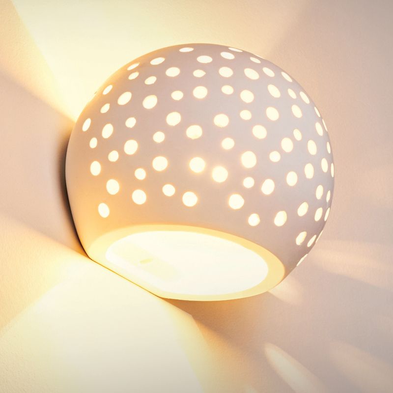 InLight Επιτοίχιο φωτιστικό λευκό από γύψο 1XE27 D:15cm 43421