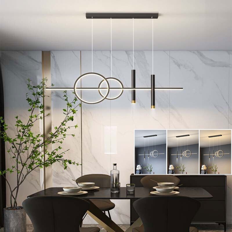 Φωτιστικό Κρεμαστό Μαύρο Led 36w 3CCT 3000-4000-6500Κ SE LED 100 AIDA BLACK PENDANT HOMELIGHTING 77-50491