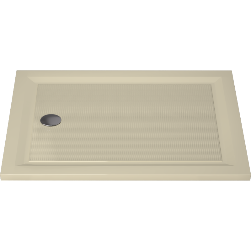 Ντουζιέρα 90x75xY2 εκ. Χυτή με Βαλβίδα Αποχέτευσης Sanitec Flat Classic Granite Ocra Α204-29