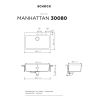 Νεροχύτης Ένθετος 79*50 εκ.Γρανίτης Everest Schock Cristalite Manhattan 30080-1511