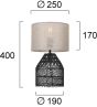 Φωτιστικό Επιτραπέζιο Μαύρο Mallonca Viokef 4304301