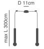 SE21-GM-5-BL2 ADEPT TUBE GOLD MATT Gold Matt Pendant+ HOMELIGHTING 77-8681