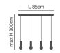 SE21-GM-4-4BL-GR1 ADEPT TUBE Gold Matt Pendant Black Metal Grid+ HOMELIGHTING 77-8630