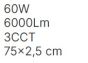 Πλαφονιέρα οροφής LED 60W 3CCT by switch on base σε λευκή απόχρωση D:75x2,5cm 42036-AA-White