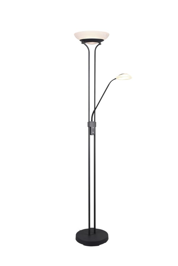 Φωτιστικό Επιδαπέδιο Υ180x32x57cm 1x28w & Διαβάσματος1x6w 3000K Black Matt Trio Orson R40073532