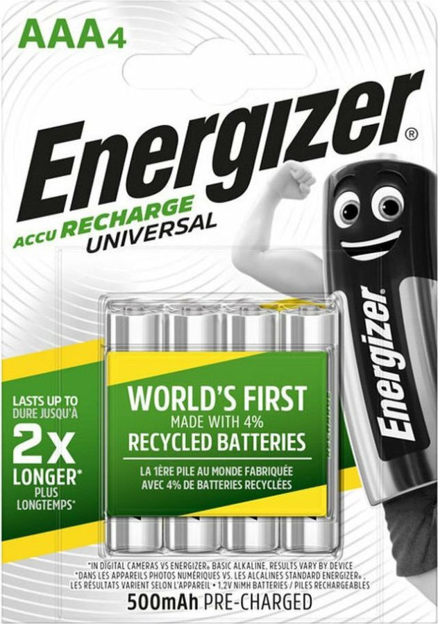 Μπαταρίες Επαναφορτιζόμενες ΑΑA 800 mAh 1,2V Σετ 4τμχ. Energizer BP4 F016555