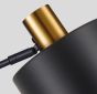 SE21-GM-39-MS1 ADEPT FLOOR LAMP Gold Matt and Black Metal Floor Lamp Black Metal Shade+ HOMELIGHTING 77-8350