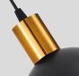 SE21-GM-39-MS2 ADEPT FLOOR LAMP Gold Matt and Black Metal Floor Lamp Black Metal Shade+ HOMELIGHTING 77-8351