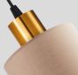 SE21-GM-9-SH3 ADEPT WALL LAMP Gold Matt and Black Metal Wall Lamp Brown Shade+ HOMELIGHTING 77-8356