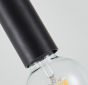 SE21-BL-4-BL3-GL1 ADEPT TUBE Black Pendant Smoked Glass+ HOMELIGHTING 77-8485