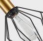 SE21-GM-4-3BL-GR1 ADEPT TUBE Gold Matt Pendant Black Metal Grid+ HOMELIGHTING 77-8621