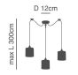 SE21-BL-B10-BL3-MS123 ADEPT FLEX Black Metal Shade Pendant+ HOMELIGHTING 77-8959