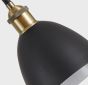 SE21-BR-10-3BL-MS123 MAGNUM FLEX Bronze Metal Pendant Black Metal Shade+ HOMELIGHTING 77-8970