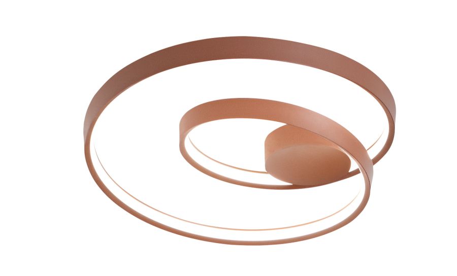 Φωτιστικό Πλαφόν Οροφής Ø60 cm Led 55w 4400lm 3000K IP20, Μέταλλο & Αλουμίνιο Χρώμα Κανέλλας Ματ, Perenz 6617ELC 