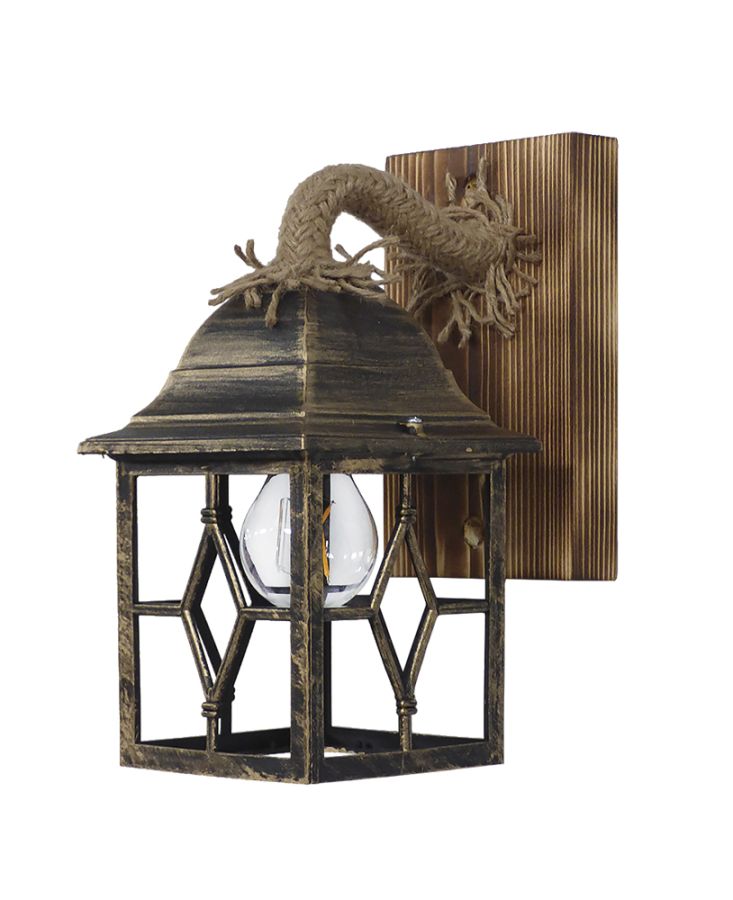 Φωτιστικό τοίχου ROPE-WOOD R-710AP BR Heronia 30-0057