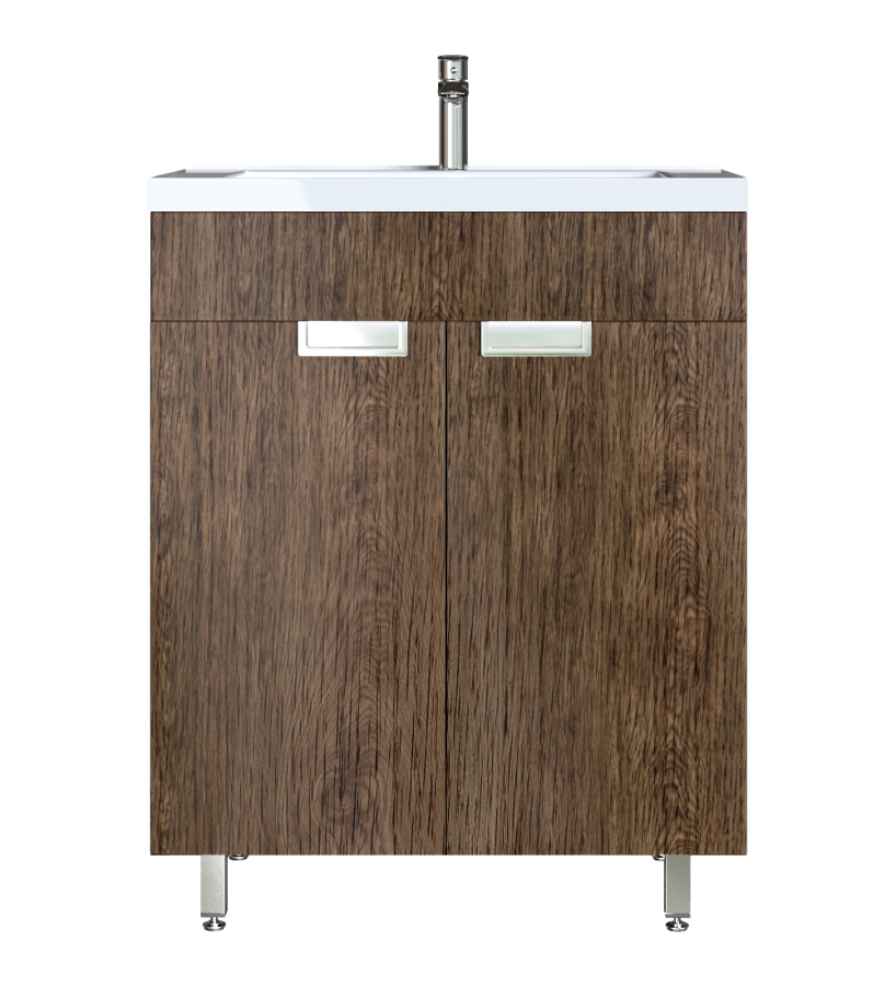 Έπιπλο Μπάνιου 65 εκ. με Νιπτήρα & ποδαράκια Χρώμα Anziano Natural Sanitec Lido 65