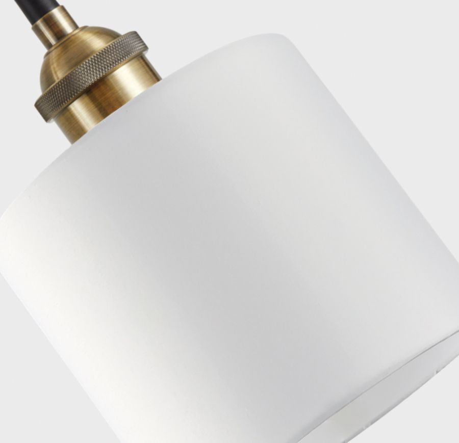 SE21-BR-10-BL2-SH1 MAGNUM BRONZE White Shade Pendant+ HOMELIGHTING 77-8728