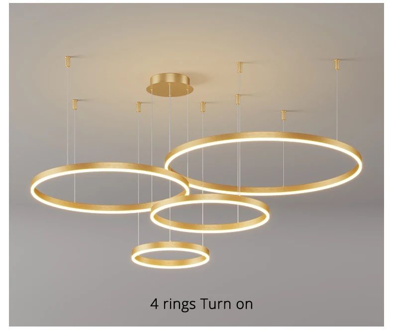 SE LED 4 KANKO PENDANT GOLD 96w  3CCT 80x60x40x20cm IP20 220V 2YEARS WARRANTY Α2 HOMELIGHTING 77-50669