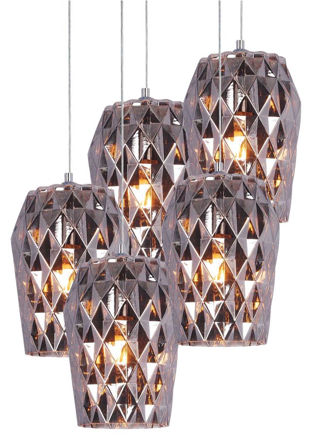 SE4288S-05 LUCA PENDANT SMOKE GLASS+ HOMELIGHTING 77-3724