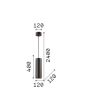 Κρεμαστό Φωτιστικό LOOK SP1 D12 Μαύρο Ideal Lux 158723
