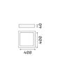 Φωτιστικό Οροφής UNIVERSAL PL D40 SQUARE 3000K Ideal Lux 240374